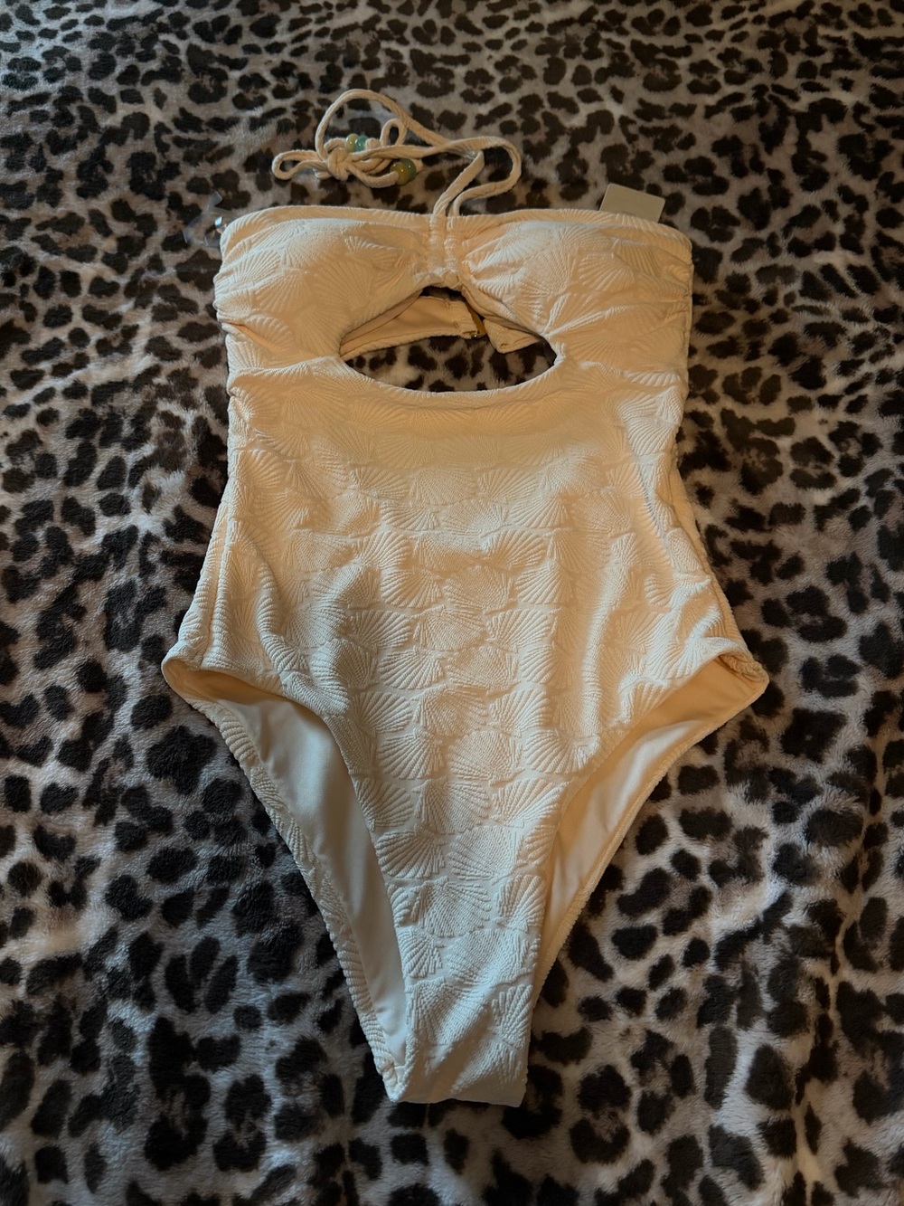 As Revival “Mila” textured one-piece swimsuit size extra small